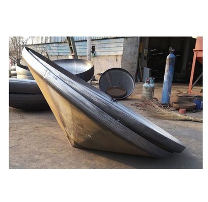 Polishing 304 Stainless Conical Head Cone Dish end Tank Heads with Welding Connection