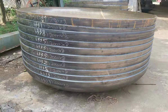 Customized Size Dish Heads 1000mm 6mm Mild Steel Hemisphere Head