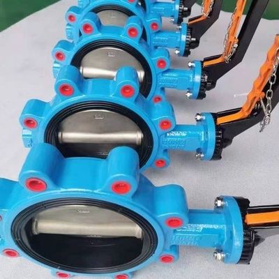 Cast Ductile Iron SS Lt Wafer Type Butterfly Valve with EPDM PTFE Sealing Ring Customized