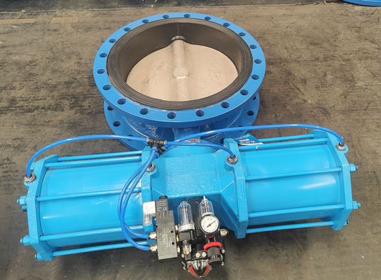 Efficiently-Controlled Butterfly Valves WCB Ductile Cast Iron Pneumatic Flanged Valve