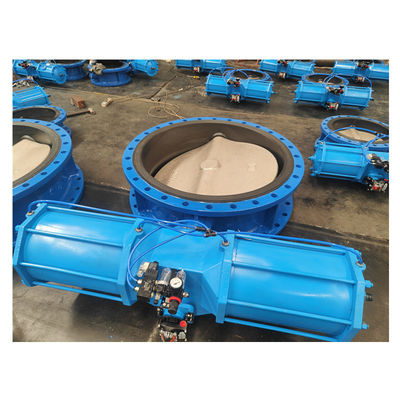 Efficiently-Controlled Butterfly Valves WCB Ductile Cast Iron Pneumatic Flanged Valve
