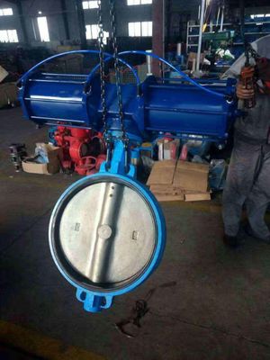 Low Temperature Manual PN16 PN25 DN40-DN400 300LB Metal Hard Seal Pneumatic Wafer Butterfly Valve