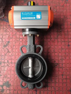 Low Temperature Manual PN16 PN25 DN40-DN400 300LB Metal Hard Seal Pneumatic Wafer Butterfly Valve