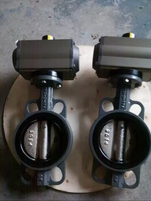 Low Temperature Manual PN16 PN25 DN40-DN400 300LB Metal Hard Seal Pneumatic Wafer Butterfly Valve
