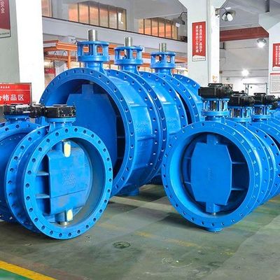 Customized Service Double Eccentric Flanged Butterfly Valve with Ductile Iron Body Material