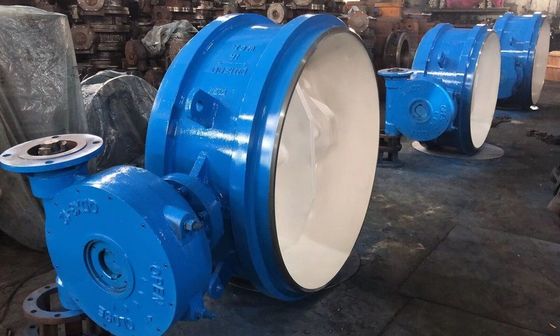 Customized Service Double Eccentric Flanged Butterfly Valve with Ductile Iron Body Material