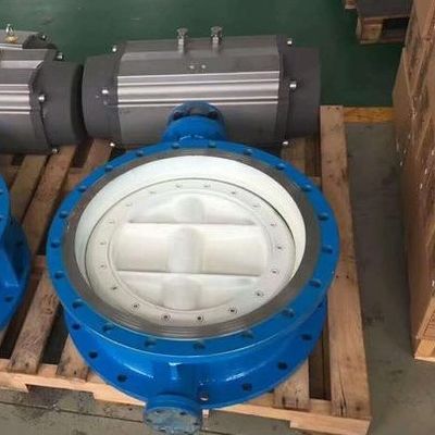PN10 PN16 PN25 CLASS150 Double Flanged Double Offset Eccentric Butterfly Valve with Pneumatic Electric