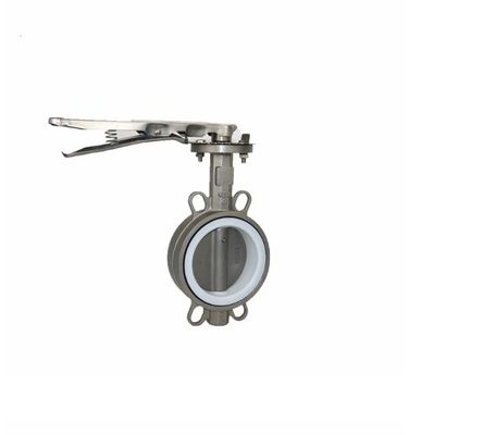 Industrial Diaphragm Structure EPDM PTFE Wafer Butterfly Valve with Ductile Iron Lever