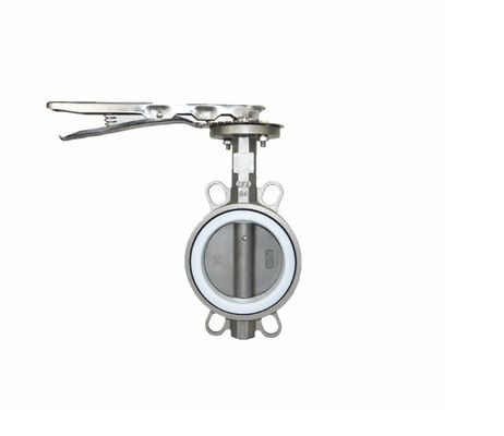 Industrial Diaphragm Structure EPDM PTFE Wafer Butterfly Valve with Ductile Iron Lever