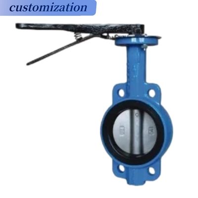 Industrial Diaphragm Structure EPDM PTFE Wafer Butterfly Valve with Ductile Iron Lever