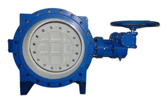 Manual Operation Double Eccentric Flange Butterfly Valve for Medium Temperature Media
