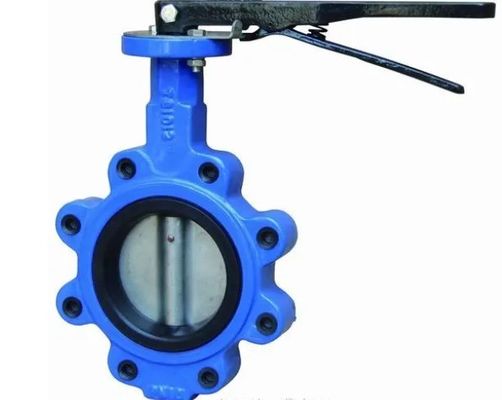 PN16 Cast Iron Handle Lug Wafer Butterfly Valve for Gas Media and Diaphragm Structure