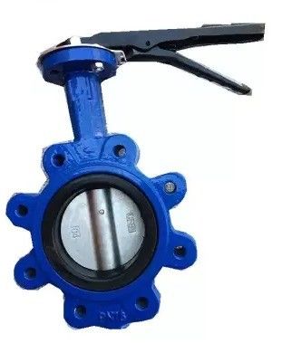 PN16 Cast Iron Handle Lug Wafer Butterfly Valve for Gas Media and Diaphragm Structure