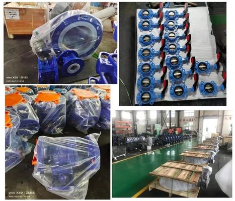 High Temperature Media Aluminium Alloy Wafer Type PTFE Centre Sealing Butterfly Valve