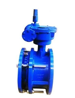 Gas Media Butterfly Valves Rubber Seat Double-Flanged 24V/DC Electric Rotary Actuator