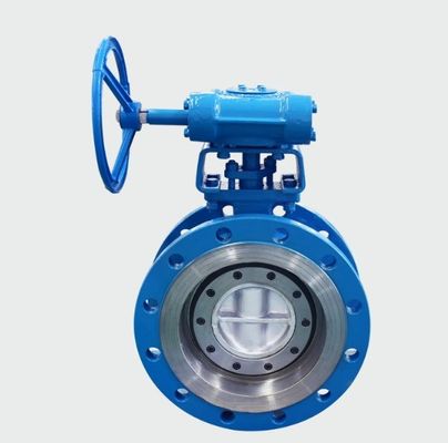 Customized Manual Drive Cast Iron Double Flange Butterfly Valve for Medium Temperature