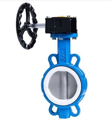 Diaphragm Structure 4 Inch Wafer Center Butterfly Valve Manual Handle for OEM Support