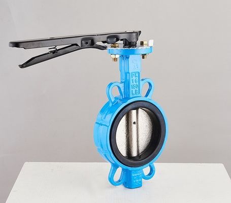 Diaphragm Structure 4 Inch Wafer Center Butterfly Valve Manual Handle for OEM Support