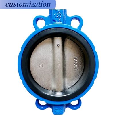 INDUSTRIAL CF8 Di Ci EPDM PTFE Strong Acid Ductile Iron Lever Operated Butterfly Valve