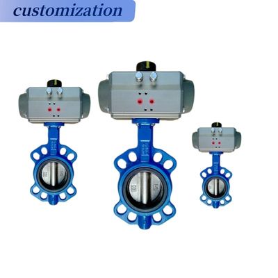 Durable PTFE Seal Material Ductile Iron Butterfly Valve with Stainless Steel Worm Gear