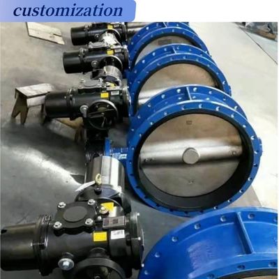 Water Treatment DN400 16inch Class 150 Offset Double Eccentric Flange Butterfly Valve