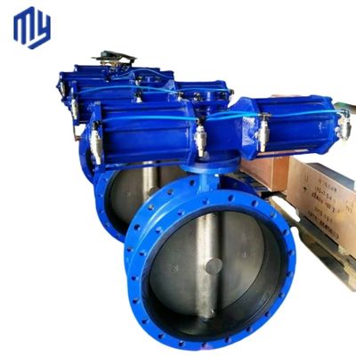 Industrial DN400 16inch Class 150 Offset Double Eccentric Flange Butterfly Valve Made