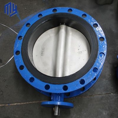 Industrial DN600 PN10 PN25 NBR Seat Electric Butterfly Valve Double Flanged Quick Open