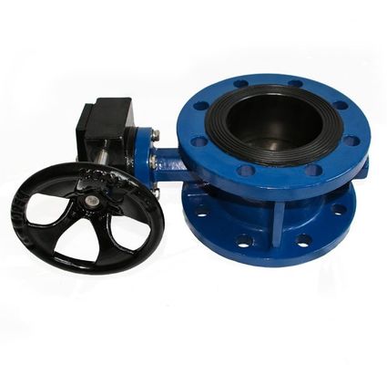 Manual Replaceable Seat EPDM/NBR Rubber Lined Double Flanged Butterfly Valve for Water