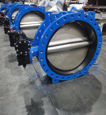 Large Size DN100-DN2600 DI Ductile Iron Double Eccentric Flanged Butterfly Valve