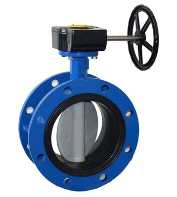 Large Size DN100-DN2600 DI Ductile Iron Double Eccentric Flanged Butterfly Valve