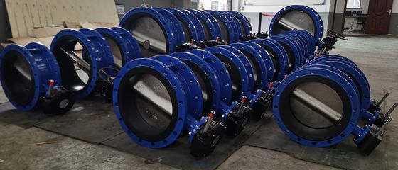 Large Size DN100-DN2600 DI Ductile Iron Double Eccentric Flanged Butterfly Valve