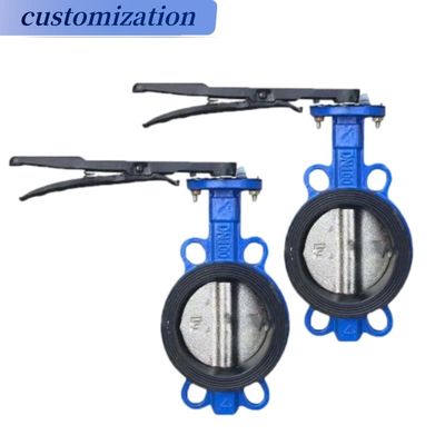 DI/SS/WCB Soft Seated Concentric Wafer Type Butterfly Valve with Customizable Options