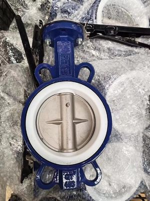 Customized support ODM EPDM Lined Pneumatic Actuator Wafer Type Control Butterfly Valve