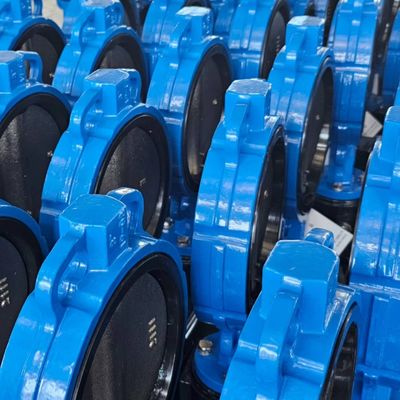 Customized support ODM EPDM Lined Pneumatic Actuator Wafer Type Control Butterfly Valve