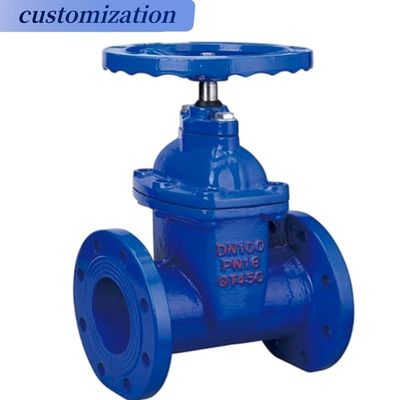 SS Body Material Pn16 DN50 DN600 Flange Cast Iron Wedge Gate Valves for Products