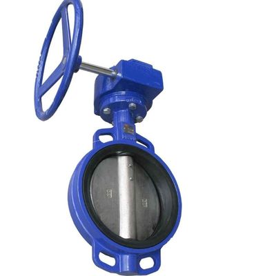 4-10 Inch PTFE Type Ductile Iron Wafer Butterfly Valve List with Stainless Steel