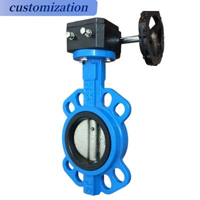4-10 Inch PTFE Type Ductile Iron Wafer Butterfly Valve List with Stainless Steel