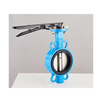 Replaceable Rubber Liner Double Shaft Wafer Type Butterfly Valve for Water Media