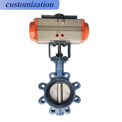 Class150 Stainless Steel Pneumatic Lug Butterfly Valve for Normal Temperature Control