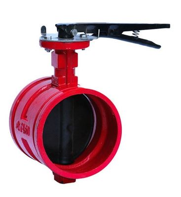 Cast Iron/Steel CF8/CF8m Manual Grooved Butterfly Valve with Durable Manual Operation