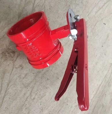 OEM Port Size Ductile Iron Rubber Lined Grooved Butterfly Valve for Fire Fighting System