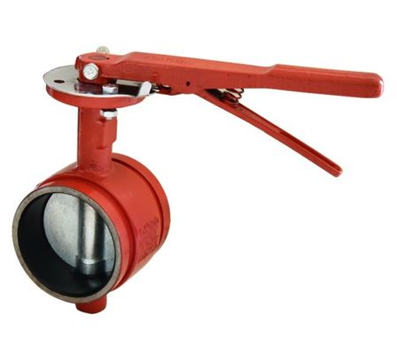 Structure and Port Size PN16 PN20 Ductile Iron Grooved Butterfly Valve with OEM