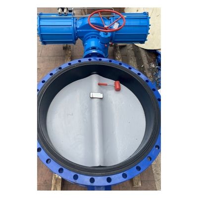 Diaphragm Structure DN1200 Worm Gear Cast Iron Flange Butterfly Valve for Industrial