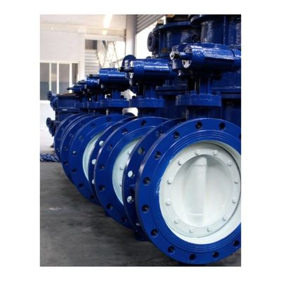 DN1000 Pn16 Medium Temperature Double Eccentric Flange Butterfly Valve for Industrial