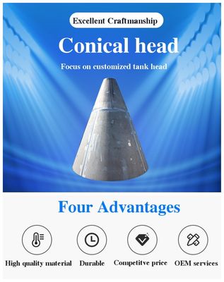 Circle Design Iron Dished Conical Head for Oil Equipment ASME Standard Components