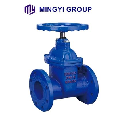 DIN 3352 F4 Cast Iron Resilient Seated Flanged Gate Valve for High Temperature Media