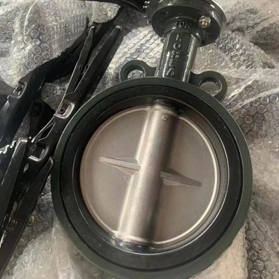 CF8 Cast Iron Plate Water Media 10K Handle Manual Operated DK Wafer Butterfly Valve