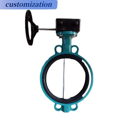 CF8m Water Heater Service Valves Cast Iron Wafer Butterfly Valve Complete Certificate
