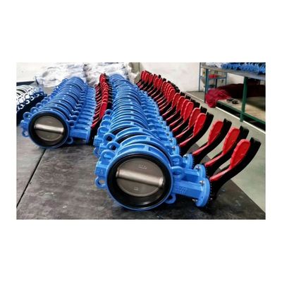 DI Body Material Soft Seat Wafer Butterfly Valve with Pneumatic Actuator Customized