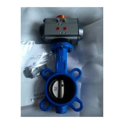 Manual Cast Iron Gas Water Industry Wafer Type Butterfly Valve with OEM Port Size
